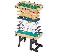 Kangui - Mesa multijuegos plegable 16 en 1 para adolescente - Futbolín de ping pong, billard, Bowling, paletes