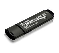 Kanguru Defender Elite 300 - Memoria USB 3.0 Segura de 64 GB (FIPS 140-2, 256-bit AES, Tapa), Color Negro