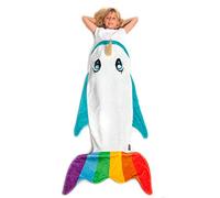 Kanguru Manta Cola de pez Arcoiris, Manta Narval, Manta Sofa o Saco de Dormir para niños, 142 cm de Largo, Idea Regalos para niños, Regalo de cumpleaños, Ideal para Cama niña