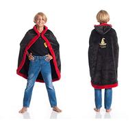 Kanguru Manta - Mantel con Capucha Wizard Kids, con diseño y Colores de Mago, Suave y con Gancho para Cerrar la Parte Delantera, para niños.
