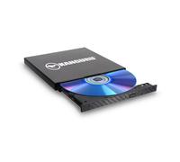 Kanguru QS Slim - Grabadora de DVD portátil - Negro - Compatible con TAA - DVD-RAM/177;R/177;RW - 24x CD lectura/24x CD escritura/24x CD reescritura - 8X DVD lectura/8x DVD reescritura - Doble capa