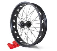 KANGXYSQ 20/24/26 X4.0''Juego De Ruedas Fat Bikes Snow/Beach Rueda Delantera Y Trasera Freno De Disco 36H Llanta Aleación De Aluminio 135mm/195mm Buje QR(Front,26")