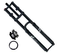 KANGXYSQ 26"/27,5"/29" Horquilla De Suspensión Neumática Tubo Recto 1-1/8 Eje Pasante De 15 X 110 Mm 180 Mm Recorrido Horquilla Neumática para MTB Am FR DH Ajuste De Rebote(26" Black,15 * 100mm)