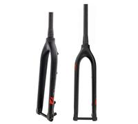 KANGXYSQ 27.5'' Bicicleta De Montaña Horquilla Rígida 1-1/2'' Cónica Fibra De Carbono Horquillas Delanteras De Bicicleta Freno De Disco Horquilla for Bicicleta Eje Pasante 15 X 100 Mm(Black Label)