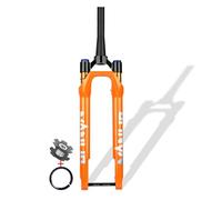 KANGXYSQ 700C Gravel Bicicleta De Carretera Horquilla De Suspensión 1-1/2" Cónico Todoterreno Freno De Disco Horquilla Delantera 60 Mm Recorrido XC Horquilla De Aire 100 X 12 Mm Eje Pasante(Orange)