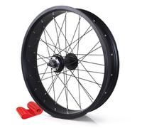 KANGXYSQ Juego De Ruedas 20/24/26X4,0-4,9'' Fat Bike Freno De Disco Rueda Delantera Y Trasera Llanta De Aleación De Aluminio 36H Buje Liberación Rápida 135 Mm/195 Mm(Rear,26")