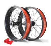 KANGXYSQ Juego De Ruedas 20/24/26X4,0-4,9'' Fat Bike Freno De Disco Rueda Delantera Y Trasera Llanta De Aleación De Aluminio 36H Buje Liberación Rápida 135 Mm/195 Mm(Front Rear,24")