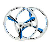 KANGXYSQ MTB Juego De Ruedas 26 27.5 29 Pulgadas Magnesio Freno De Disco Ruedas 3 Radios Juego De Llantas Ruedas Delanteras Y Traseras 100 X 135 Mm para 6-9 Velocidades(White Blue,26inch)