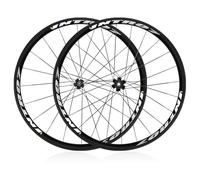 KANGXYSQ Piñón Fijo 700C Juego De Ruedas Velocidad Única Rueda De Bicicleta Aleación De Aluminio Rueda Delantera Y Trasera 100/120 Mm Freno V 30 Mm Llanta 20/24H Buje for 23-28C Neumático Exterior