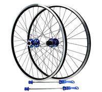 KANGXYSQ Ruedas De Bicicleta MTB 26 27,5 29 Pulgadas Rueda De Bicicleta Freno De Disco/V 32 Agujeros Aleación De Aluminio Llanta Rueda Delantera Y Trasera 100/135 Mm QR 7-11s Cassette(Blue,26inch)