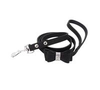 KANGYEBAIHUODIAN Ajuste for Correa de arnés for Mascotas con Diamantes de imitación Cristal ostentoso Correa de Pecho Ajustable Lazo de Gamuza Suave Cuero Envío Directo (Color : Leash