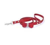 KANGYEBAIHUODIAN Ajuste for Correa de arnés for Mascotas con Diamantes de imitación Cristal ostentoso Correa de Pecho Ajustable Lazo de Gamuza Suave Cuero Envío Directo (Color : Leash