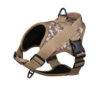 KANGYEBAIHUODIAN Ajuste for Paso en Cinta mágica, Malla Transpirable Ajustable, sin tirones, Conjunto de arnés for Exteriores for Perros pequeños y medianos (Color : Yellow Camouflage, Size : M)