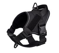 KANGYEBAIHUODIAN Ajuste for Paso en Cinta mágica, Malla Transpirable Ajustable, sin tirones, Conjunto de arnés for Exteriores for Perros pequeños y medianos (Color : Black, Size : XL)