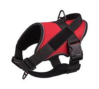 KANGYEBAIHUODIAN Ajuste for Paso en Cinta mágica, Malla Transpirable Ajustable, sin tirones, Conjunto de arnés for Exteriores for Perros pequeños y medianos (Color : Red, Size : XL)