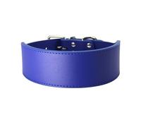 KANGYEBAIHUODIAN Collares for Perros Grandes de Cuero de Microfibra Duradero Aptos for Perros Grandes Pitbull Husky Mastín Tibetano Correas Negro Rosa Azul Rojo Suministros for Mascotas (Color : Navy