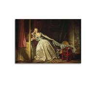 KANGZENG Jean-Honoré Fragonard Painter Works (El beso robado) pósteres artísticos sobre lienzo, decoración de pared, foto para el hogar, decoración moderna, 40 x 60 cm