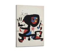 KANGZENG Joan Miro Pintor Obras (derechos humanos) Póster decorativo en lienzo para pared, sala de estar, dormitorio, 16 x 24 pulgadas (40 x 60 cm)