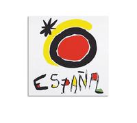 KANGZENG Joan Miro Pintor Obras (sol de Miró) pósteres artísticos, pintura decorativa, lienzo, arte de pared, sala de estar, dormitorio, 24 x 24 pulgadas (60 x 60 cm)
