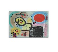 KANGZENG Joan Miro Pintor Works (obra de arte 2) pósteres artísticos decorativos, lienzo decorativo para pared, sala de estar, dormitorio, 20 x 30 cm