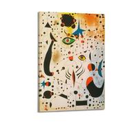 KANGZENG Joan Miro - Póster artístico de obras de pintor (cifrados y constelaciones, enamorado de una mujer), lienzo para pared, 60 x 90 cm