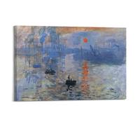 KANGZENG Póster artístico de Claude Monet Painter Works (amanecer) para pared, lienzo decorativo para decoración del hogar, 20 x 30 cm