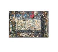 KANGZENG Póster artístico de Jackson Pollock (Guardianes del Secreto), lienzo, pintura de pared, arte moderno, obras de arte para el hogar, 20 x 30 cm