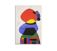 KANGZENG Póster artístico de Joan Miro con obras de pintor (mujer y pájaro), lienzo para pared, impresión de pergamino, para sala de estar, decoración de hogares, 50 x 75 cm