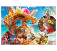 Kaninchen auf modischer Mission (Wandkalender 2027 DIN A3 quer), CALVENDO Monats
