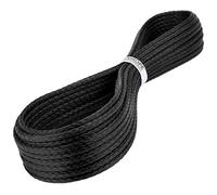 Kanirope® - Cuerda dyneema Pro 6 mm por metro (en una sola pieza) negro 12 x SK78 trenzado con revestimiento