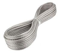 Kanirope® Dyneema SK78 - Cuerda trenzada (4 mm, 10 m, 12 capas, revestida), color plateado