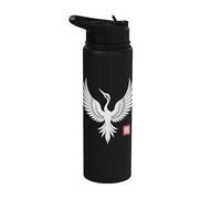 Kanji de arte minimalista japonés de Crane Bird Stainless Steel Insulated Water Bottle