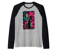 Kanji de Street Warrior Girl Camiseta Manga Raglan