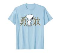 Kanji intrépido de Peanuts Snoopy Camiseta, Hombre, Azul Bebé, 3XL