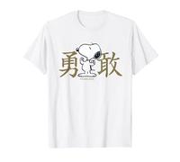 Kanji intrépido de Peanuts Snoopy Camiseta, Hombre, Blanco, 3XL