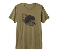 Kanji Japanese Traditional Art Retro Hedgie Mom Animal Lover Camiseta Premium