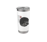 Kanji Japanese Traditional Art Retro Hedgie Mom Animal Lover Vaso térmico de acero inoxidable de doble pared