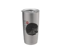 Kanji Japanese Traditional Art Retro Hedgie Mom Animal Lover Vaso térmico de acero inoxidable de doble pared