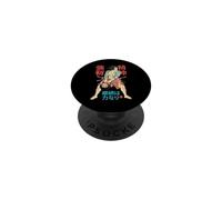 Kanji japonés con Pesas Rusas Samurai Warrior Gym PopSockets PopGrip Adhesivo