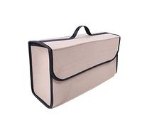 KANKOO Organizador Maletero Organizador Coche Bota organizadora ordenada para Coche Coche Organizadores de Arranque Coche Bin ordenado Beige