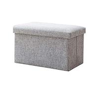 KANKOO Puff Salon baul Puff almacenaje De Almacenamiento otomana Pie Taburetes Puffs De Almacenamiento de Taburete Pequeño Asiento de Almacenamiento Otomano Light Gray,50 * 31 * 31