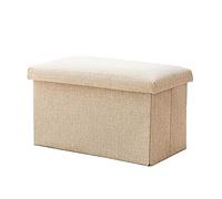 KANKOO Puff Salon baul Puff almacenaje De Almacenamiento otomana Pie Taburetes Puffs De Almacenamiento de Taburete Pequeño Asiento de Almacenamiento Otomano Beige,50 * 31 * 31
