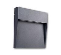 Kanlux Aplique LED de superficie DULI, diseño angular, color antracita, 230V/6,5W, no regulable