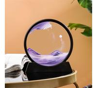 KANLVU Arte De Arena En Movimiento Pintura De Arena Imagen Movimiento Líquido Geografía Paisajes Pantalla Cuadro De Arena 3D Accesorios De Escritorio para Aliviar El Estrés(7in,Black Frame_H)