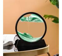 KANLVU Arte De Arena En Movimiento Pintura De Arena Imagen Movimiento Líquido Geografía Paisajes Pantalla Cuadro De Arena 3D Accesorios De Escritorio para Aliviar El Estrés(7in,Black Frame_G)