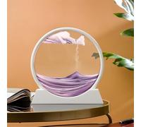 KANLVU Arte De Arena En Movimiento Pintura De Arena Imagen Movimiento Líquido Geografía Paisajes Pantalla Cuadro De Arena 3D Accesorios De Escritorio para Aliviar El Estrés(12in,White Frame_H)