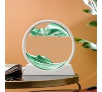 KANLVU Arte De Arena En Movimiento Pintura De Arena Imagen Movimiento Líquido Geografía Paisajes Pantalla Cuadro De Arena 3D Accesorios De Escritorio para Aliviar El Estrés(7in,White Frame_G)