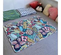 KANLVU Doble Cara AlgodóN Puro Impermeable Empapadores Cama Adultos Lavable Reutilizable Absorbentes para Incontinencia Protector De Cama(F)