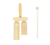 KANLVU Dos Maderas Bloque De Tono Guiro Instrumento Musical Madera Percusión Latina Alto Y Bajo GüIro De Entrenamiento Musical Para Principiantes Y Amantes De La Música