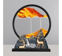 KANLVU Movimiento Líquido Pintura De Arena En 3D Arte De Arena En Movimiento OcéAno Duna Dinámico Cuadro De Arena Moderno Decoración del Hogar Relajante Regalo(I)